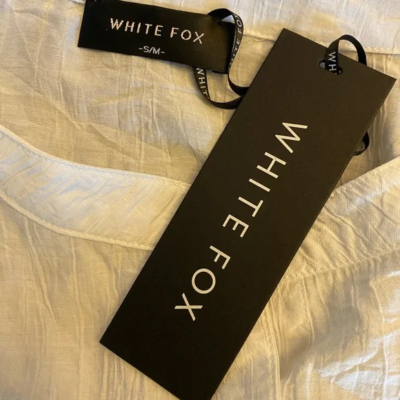 White Fox Boutique Take Me Out Women's White Blouse Size Small/Medium - Picture 10 of 10